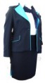 Ref.04520 - Senhora - Blazer - Modelo AAS - com 1 botão frontal e gola e vivos noutra cor